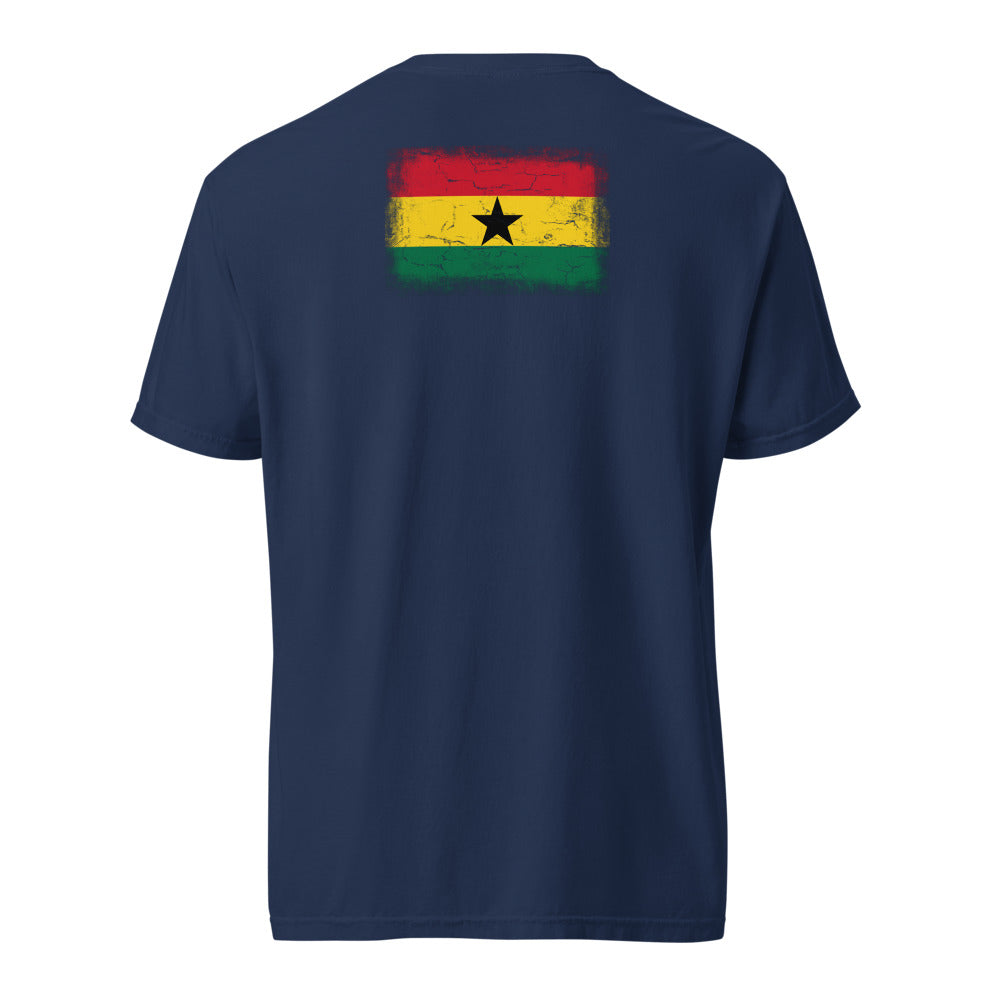 Ghana Flag Tee — Back — True Navy