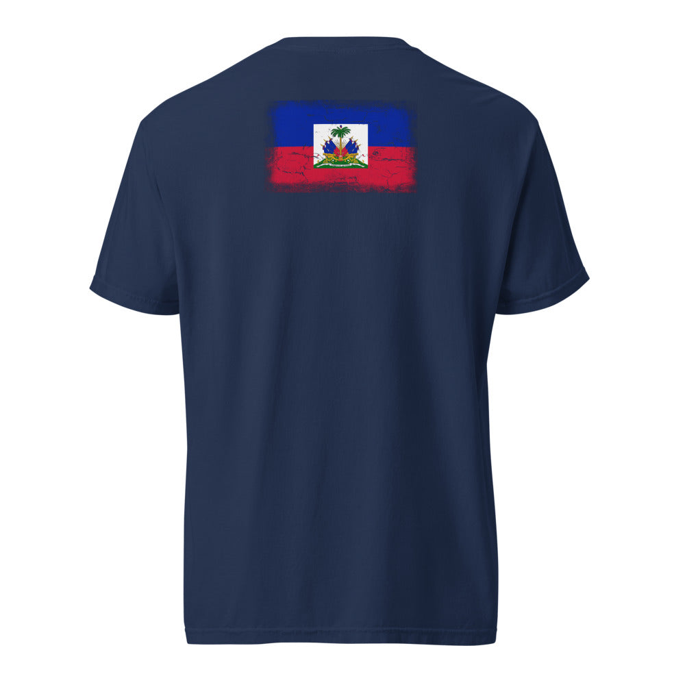 Haiti Flag Tee — Back — True Navy