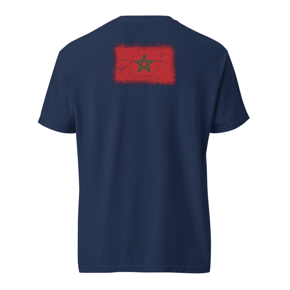Morocco Flag Tee — Back — True Navy