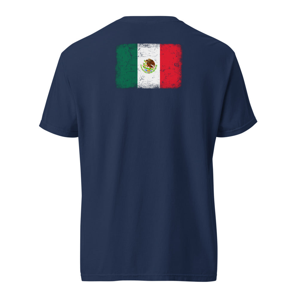 Mexico Flag Tee — Back — True Navy