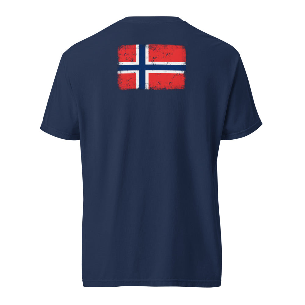 Norway Flag Tee — Back — True Navy