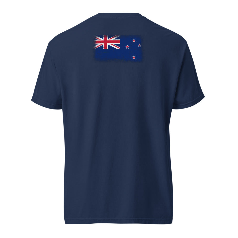 New Zealand Flag Tee — Back — True Navy