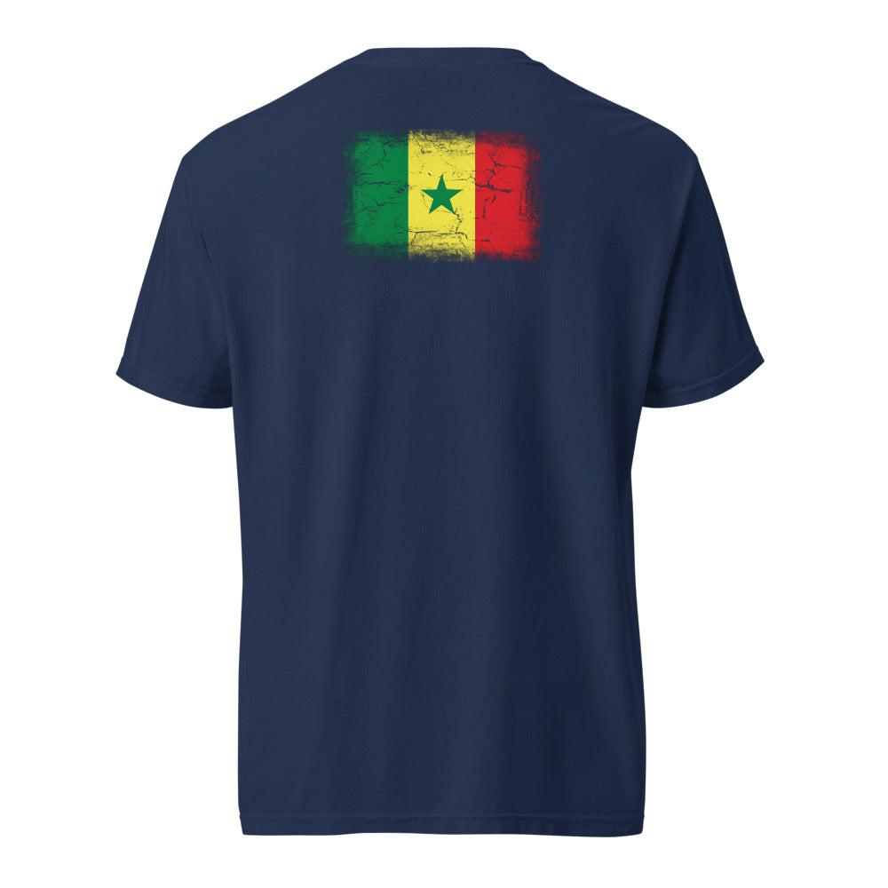 Senegal Flag Tee — Back — True Navy