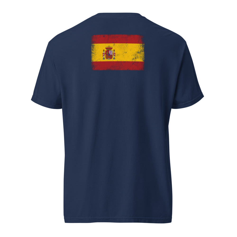 Spain Flag Tee — Back — True Navy