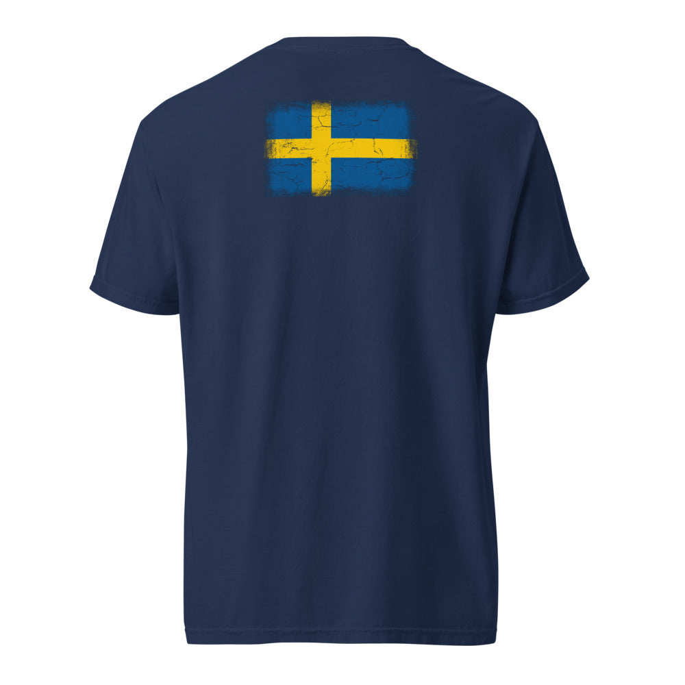 Sweden Flag Tee — Back — True Navy