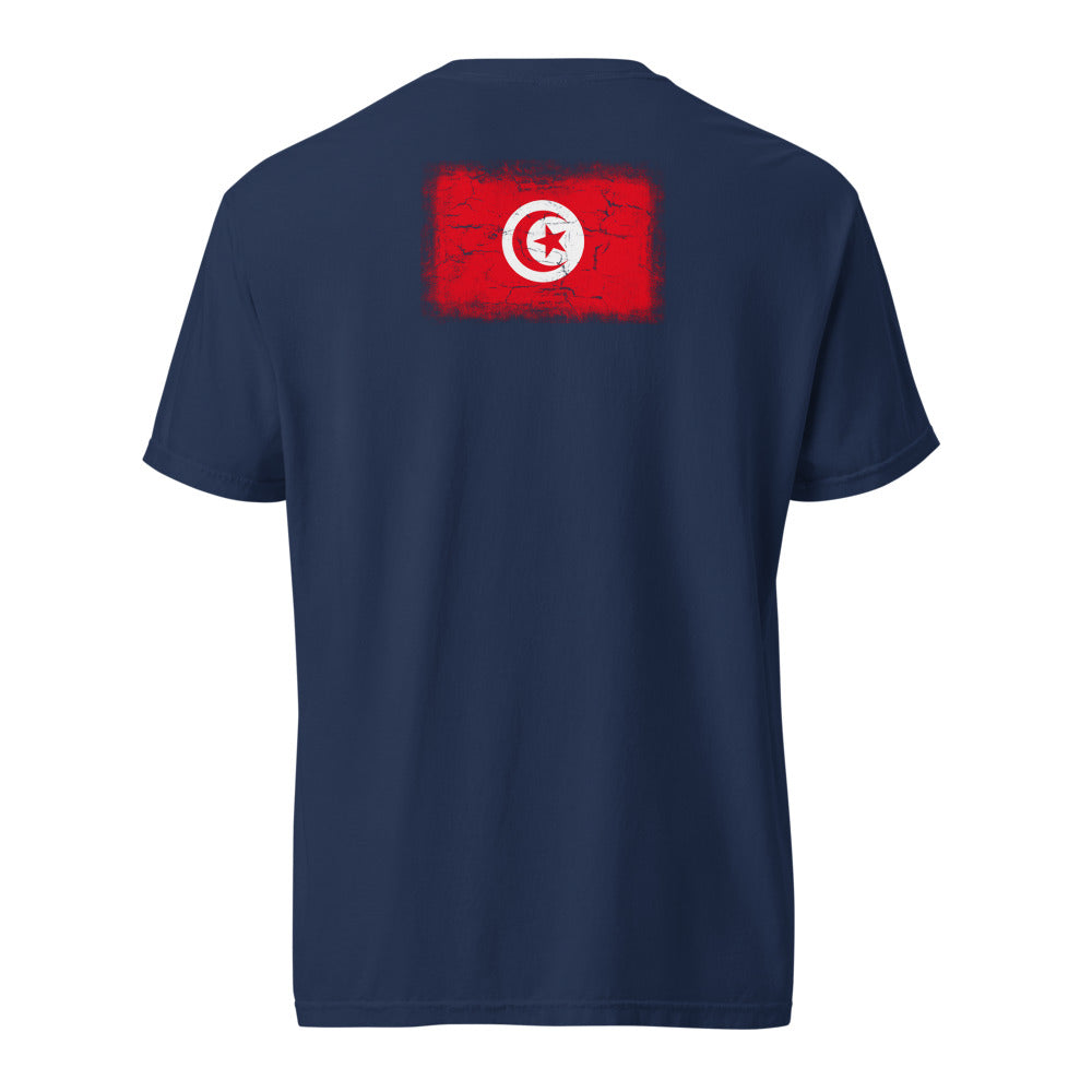 Tunisia Flag Tee — Back — True Navy