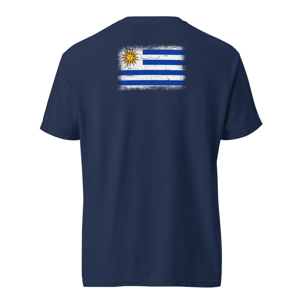 Uruguay Flag Tee — Back — True Navy