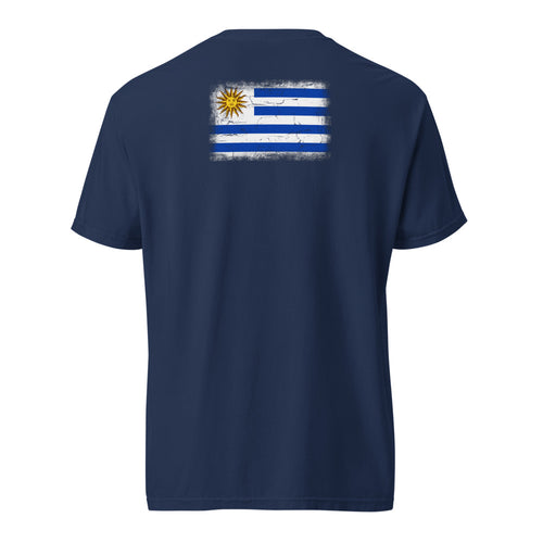 Uruguay Flag Tee — Back — True Navy