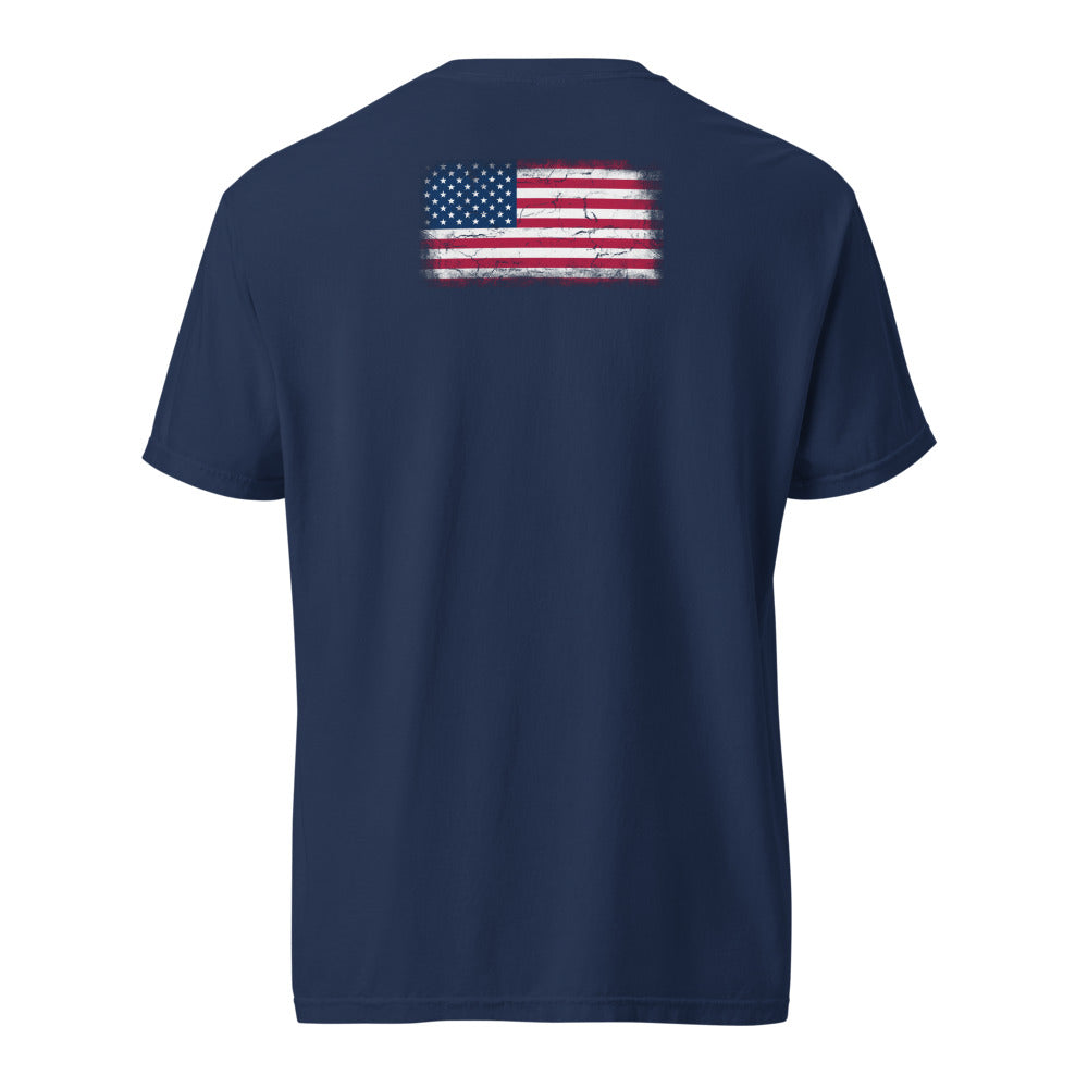 USA Flag Tee — Back — True Navy