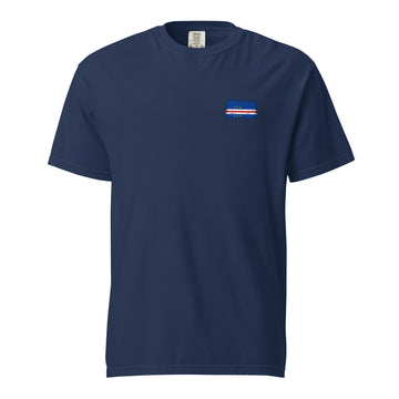 Cape Verde Flag Tee | Front | Unisex | Heavyweight Cotton