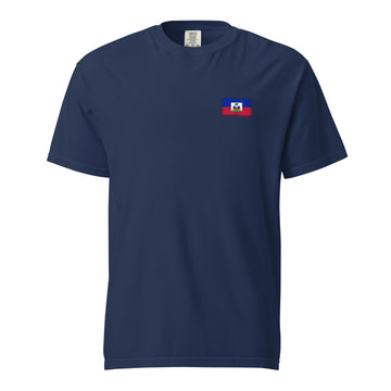 Haiti Flag Tee | Front | Unisex | Heavyweight Cotton