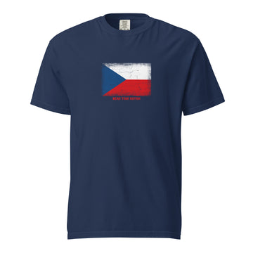 Czechia Flag T-Shirt | Unisex | Heavyweight Cotton