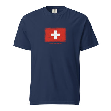 Switzerland Flag T-Shirt | Unisex | Heavyweight Cotton