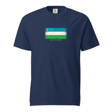 Uzbekistan Flag T-Shirt | Unisex | Heavyweight Cotton