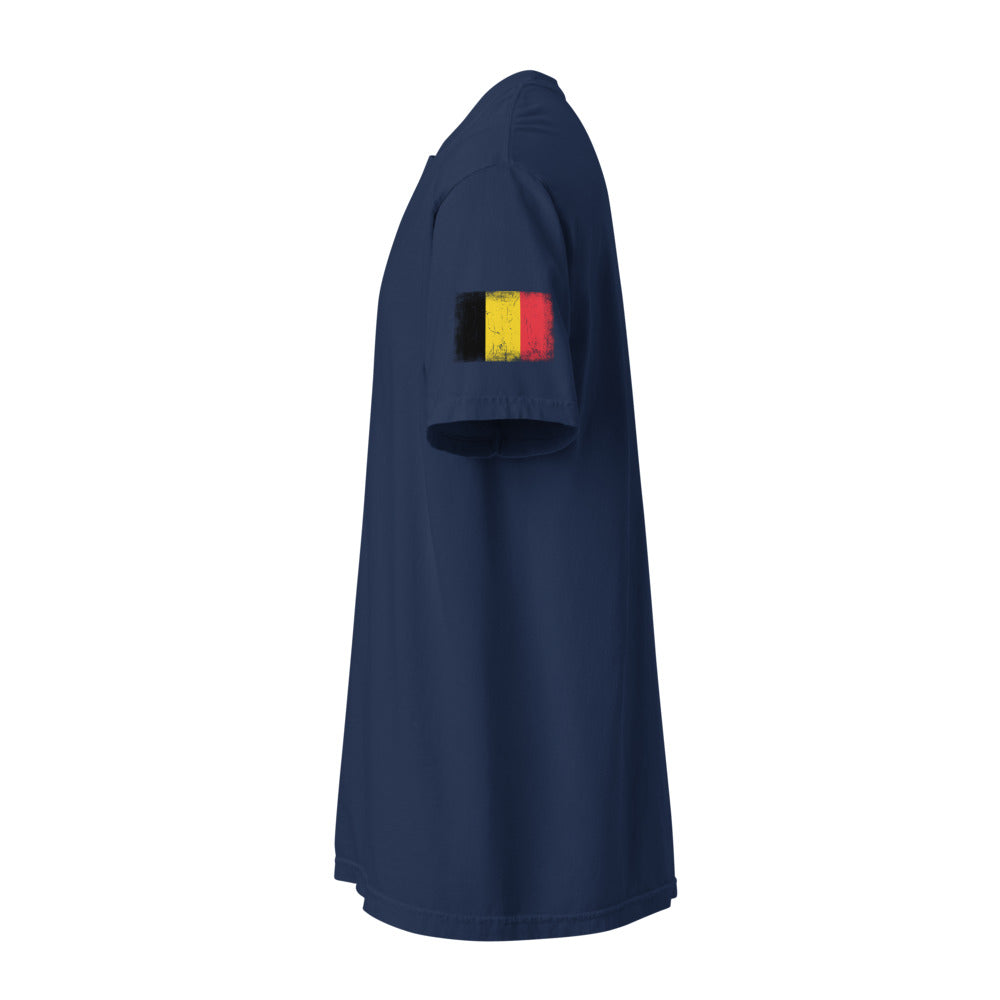 Belgium Flag Tee — Sleeve — True Navy