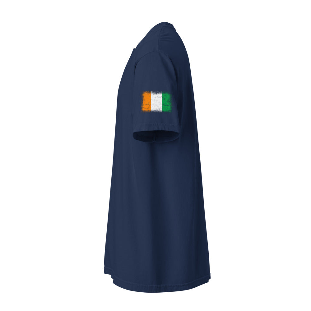 Côte d'Ivoire Flag Tee — Sleeve — True Navy