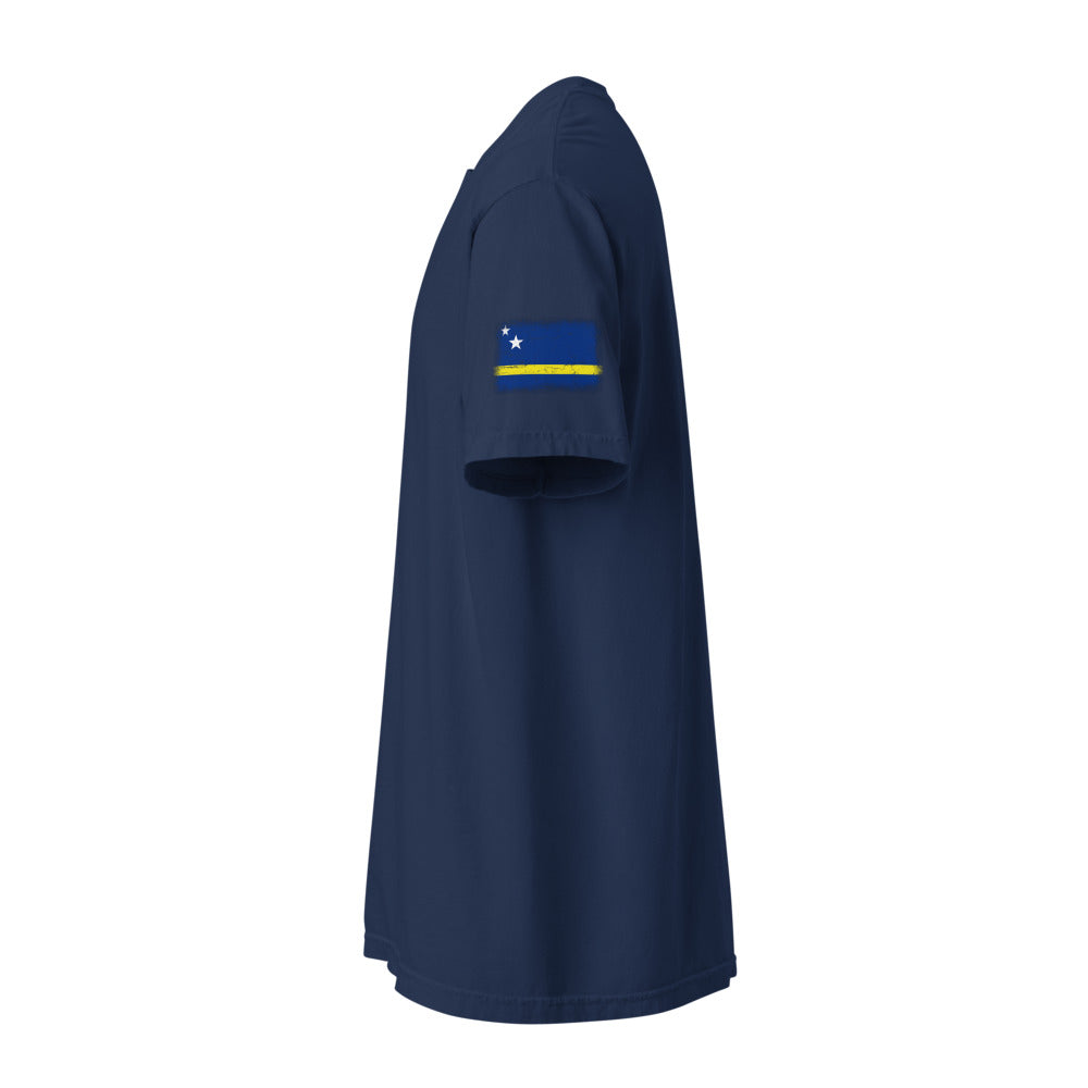 Curacao Flag Tee — Sleeve — True Navy