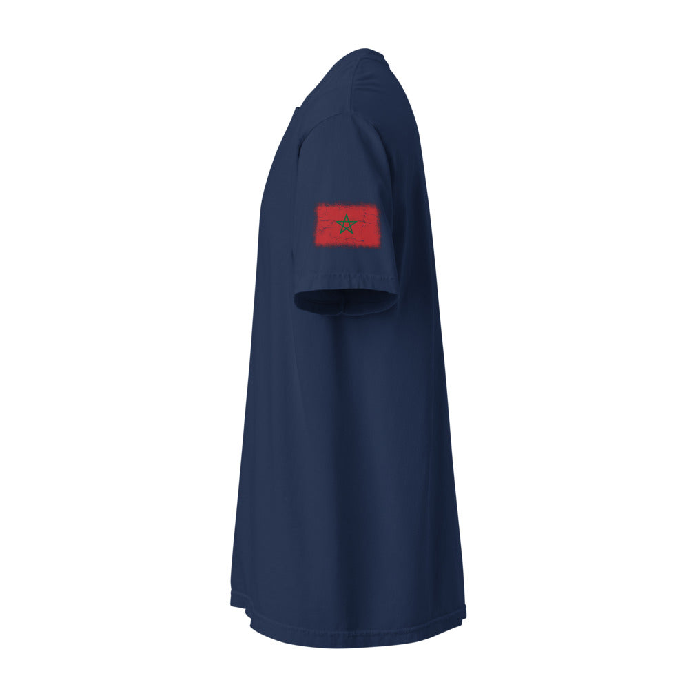 Morocco Flag Tee — Sleeve — True Navy