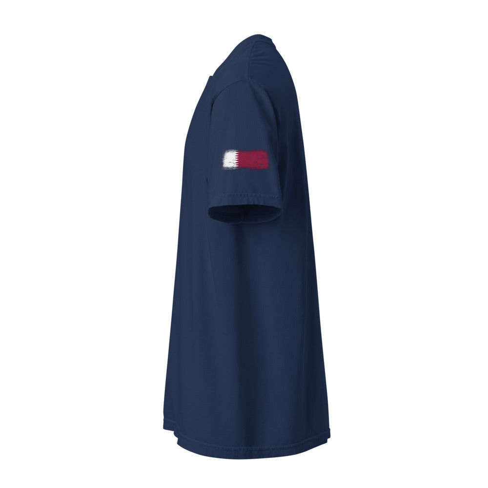 Qatar Flag Tee — Sleeve — True Navy