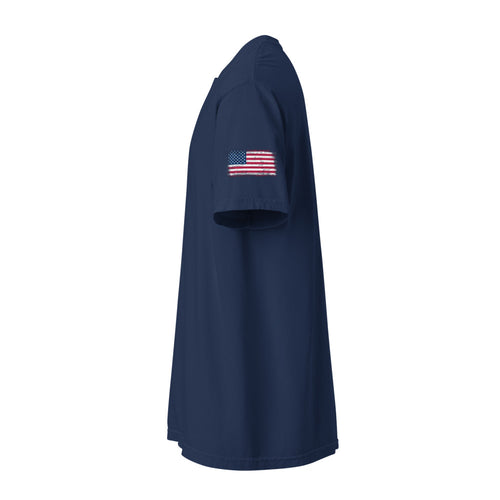 USA Flag Tee — Sleeve — True Navy