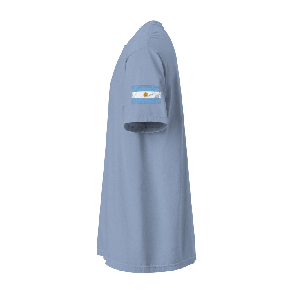 Argentina Flag Tee — Sleeve — Washed Denim