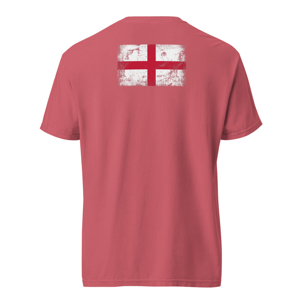 England Flag Tee — Back — Watermelon