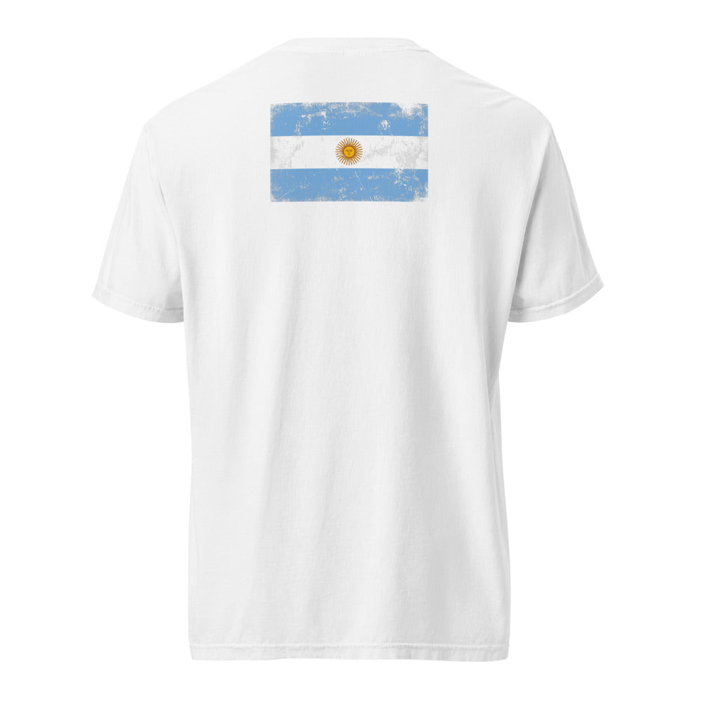 Argentina Flag Tee — Back — White