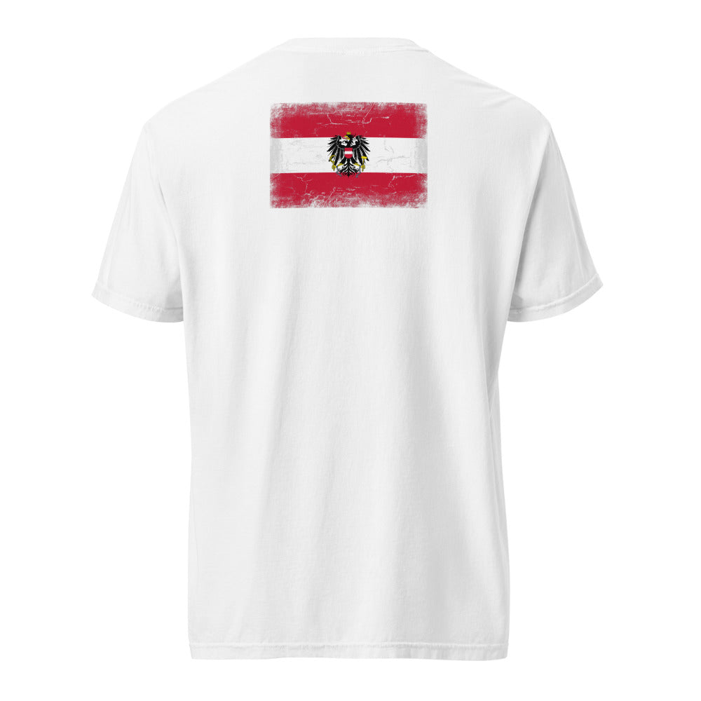 Austria Flag Tee — Back — White
