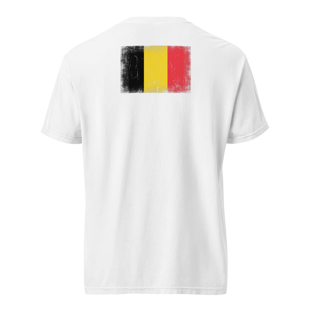 Belgium Flag Tee — Back — White