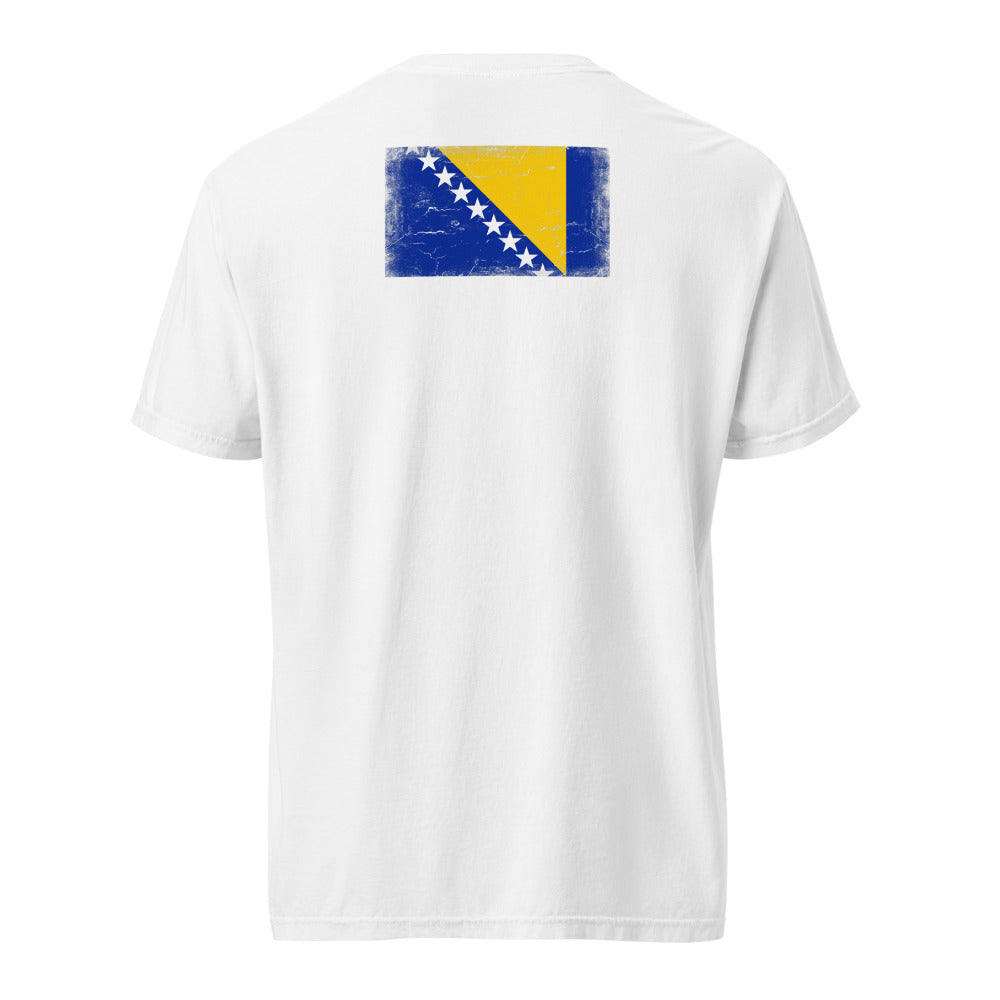 Bosnia and Herzegovina Flag Tee — Back — White
