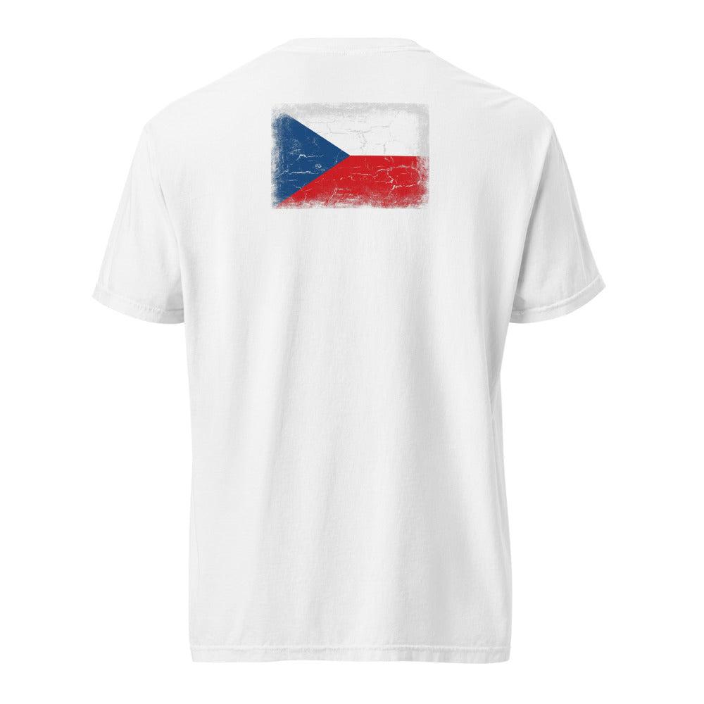 Czechia Flag Tee — Back — White