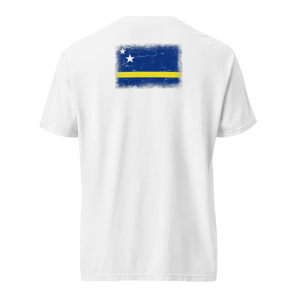 Curacao Flag Tee — Back — White