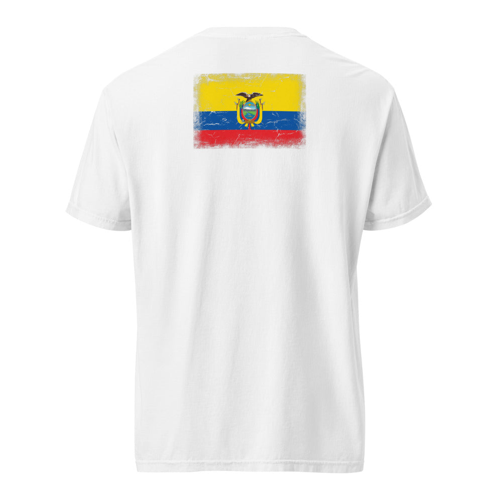 Ecuador Flag Tee — Back — White