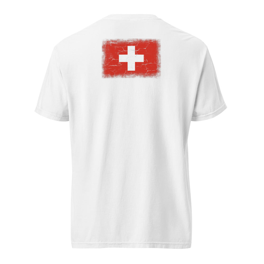 Switzerland Flag Tee — Back — White