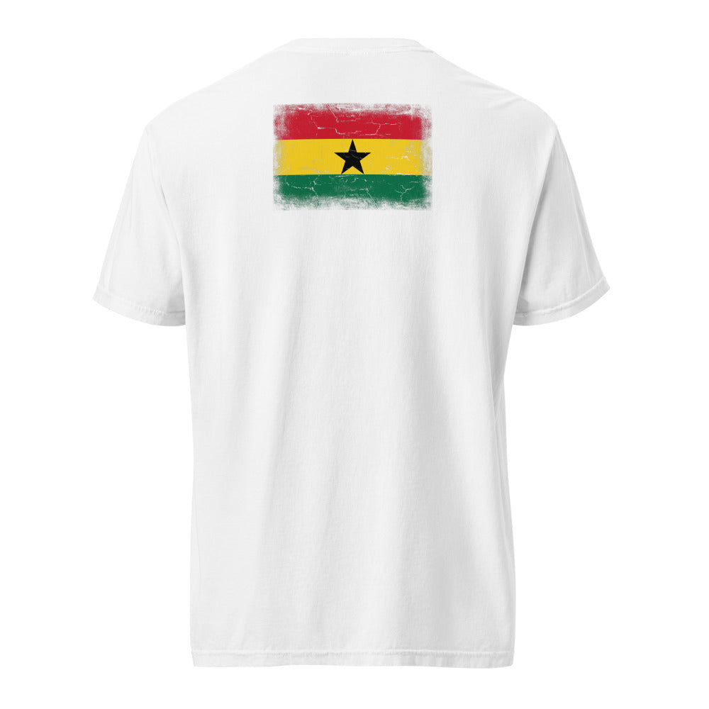 Ghana Flag Tee — Back — White