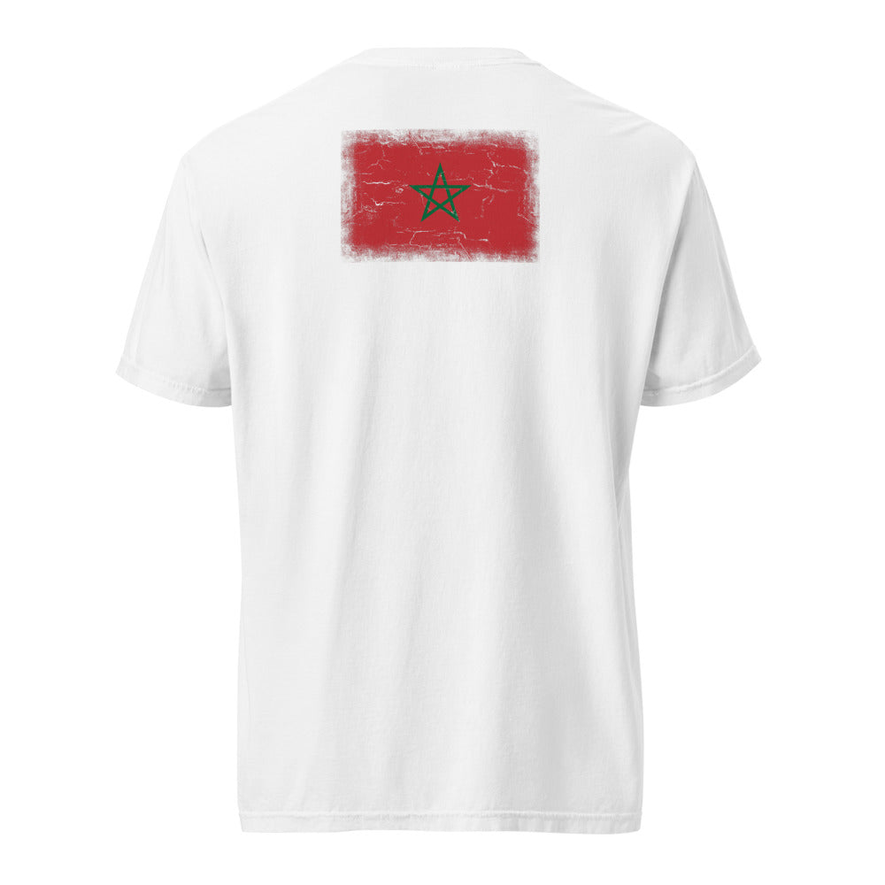 Morocco Flag Tee — Back — White