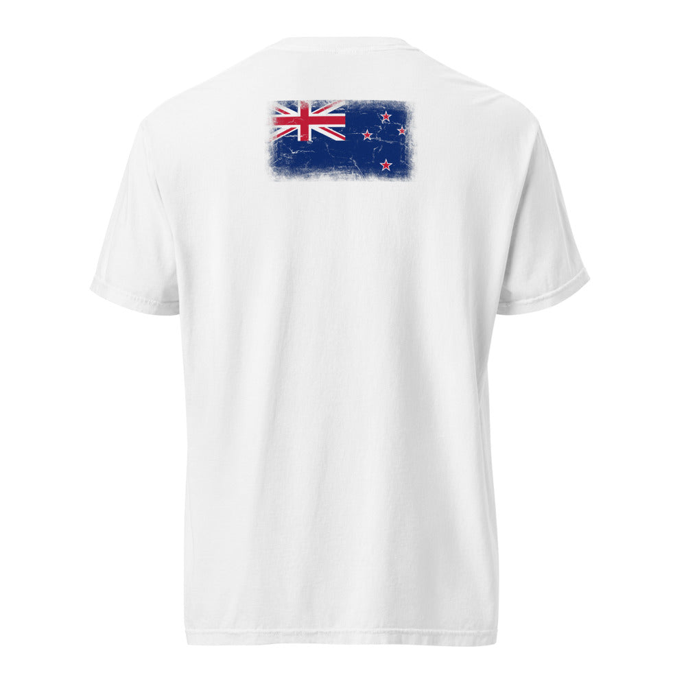 New Zealand Flag Tee — Back — White