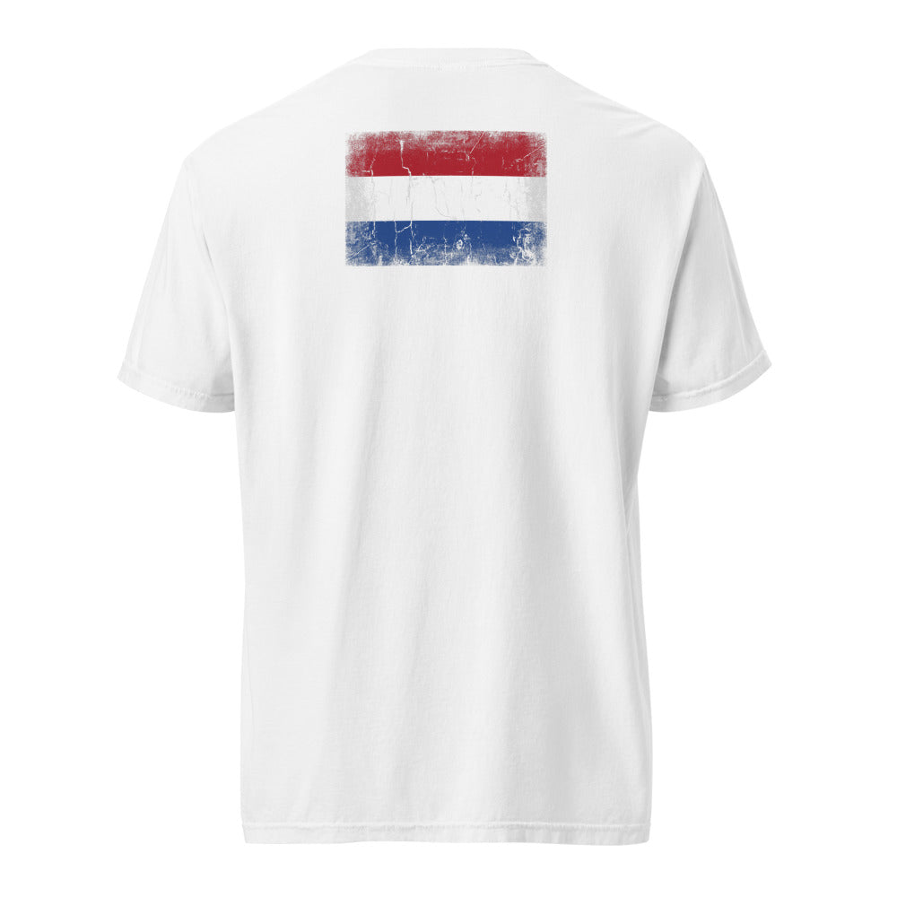 Netherlands Flag Tee — Back — White
