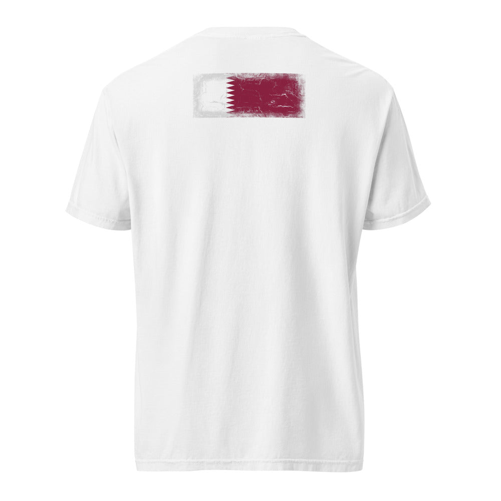 Qatar Flag Tee — Back — White