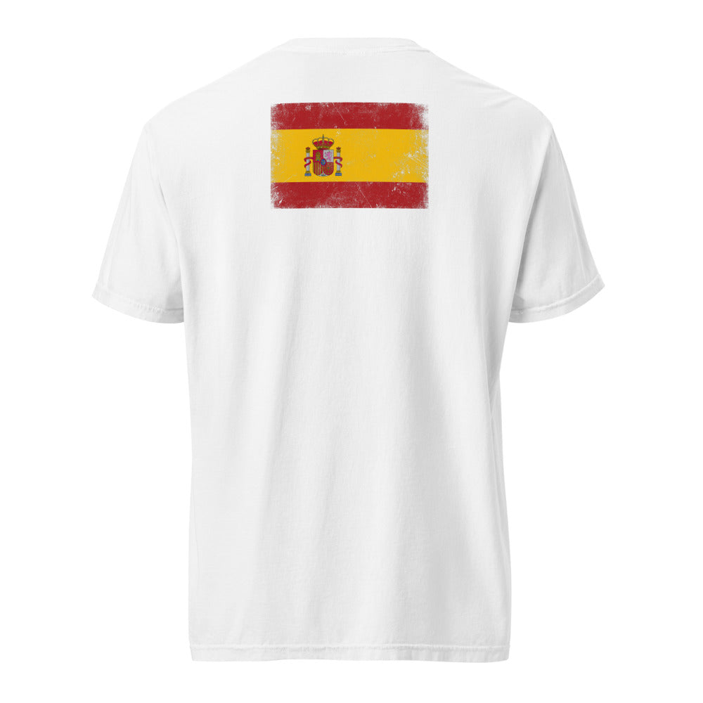 Spain Flag Tee — Back — White