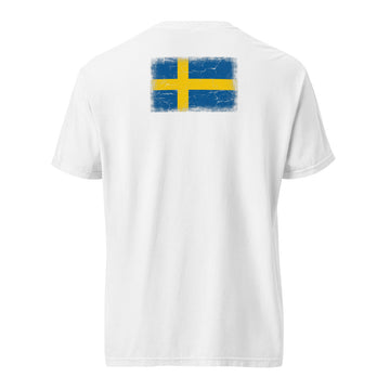 Sweden Flag Tee | Back Print | Unisex | Heavyweight Cotton