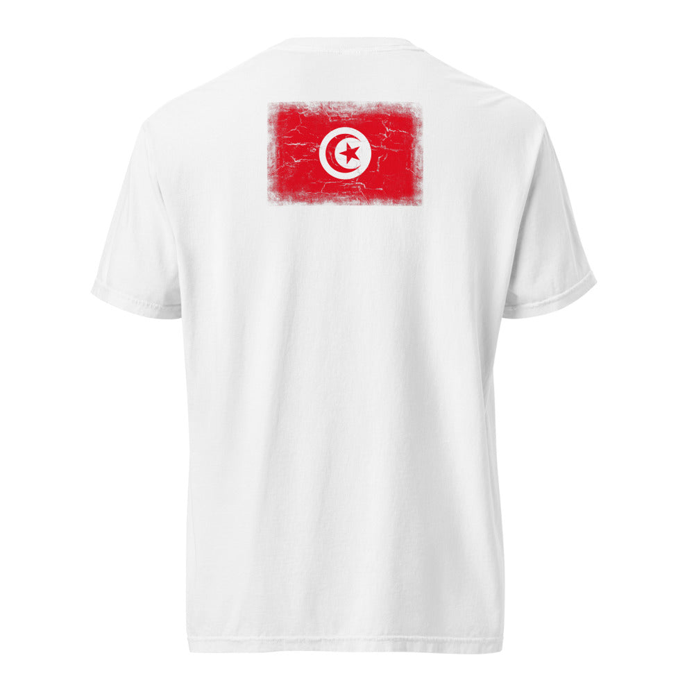 Tunisia Flag Tee — Back — White