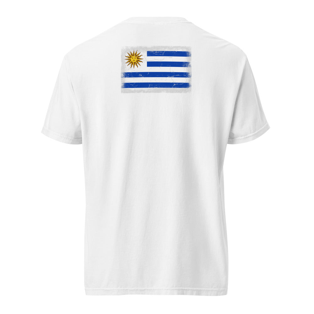 Uruguay Flag Tee — Back — White