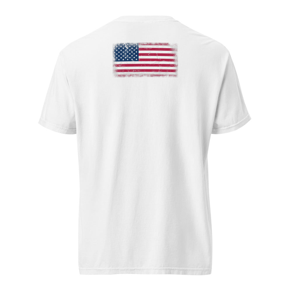 USA Flag Tee — Back — White