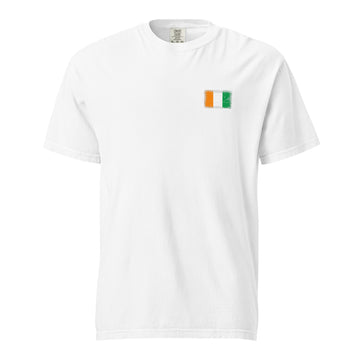 Côte d'Ivoire Flag Tee | Front | Unisex | Heavyweight Cotton