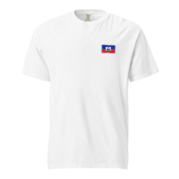 Haiti Flag Tee | Front | Unisex | Heavyweight Cotton
