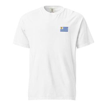 Uruguay Flag Tee | Front | Unisex | Heavyweight Cotton