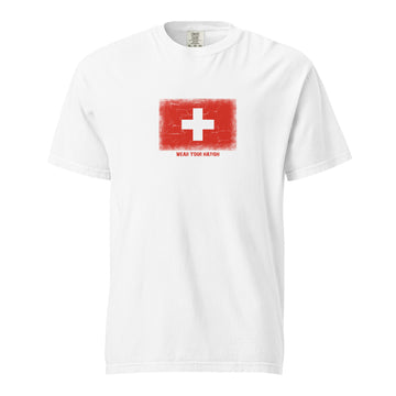 Switzerland Flag T-Shirt | Unisex | Heavyweight Cotton