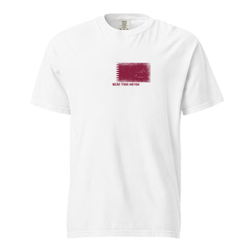 Qatar Flag T-Shirt | Unisex | Heavyweight Cotton