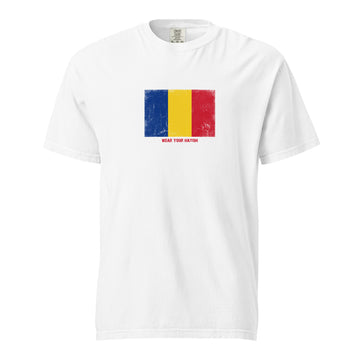 Romania Flag T-Shirt | Unisex | Heavyweight Cotton